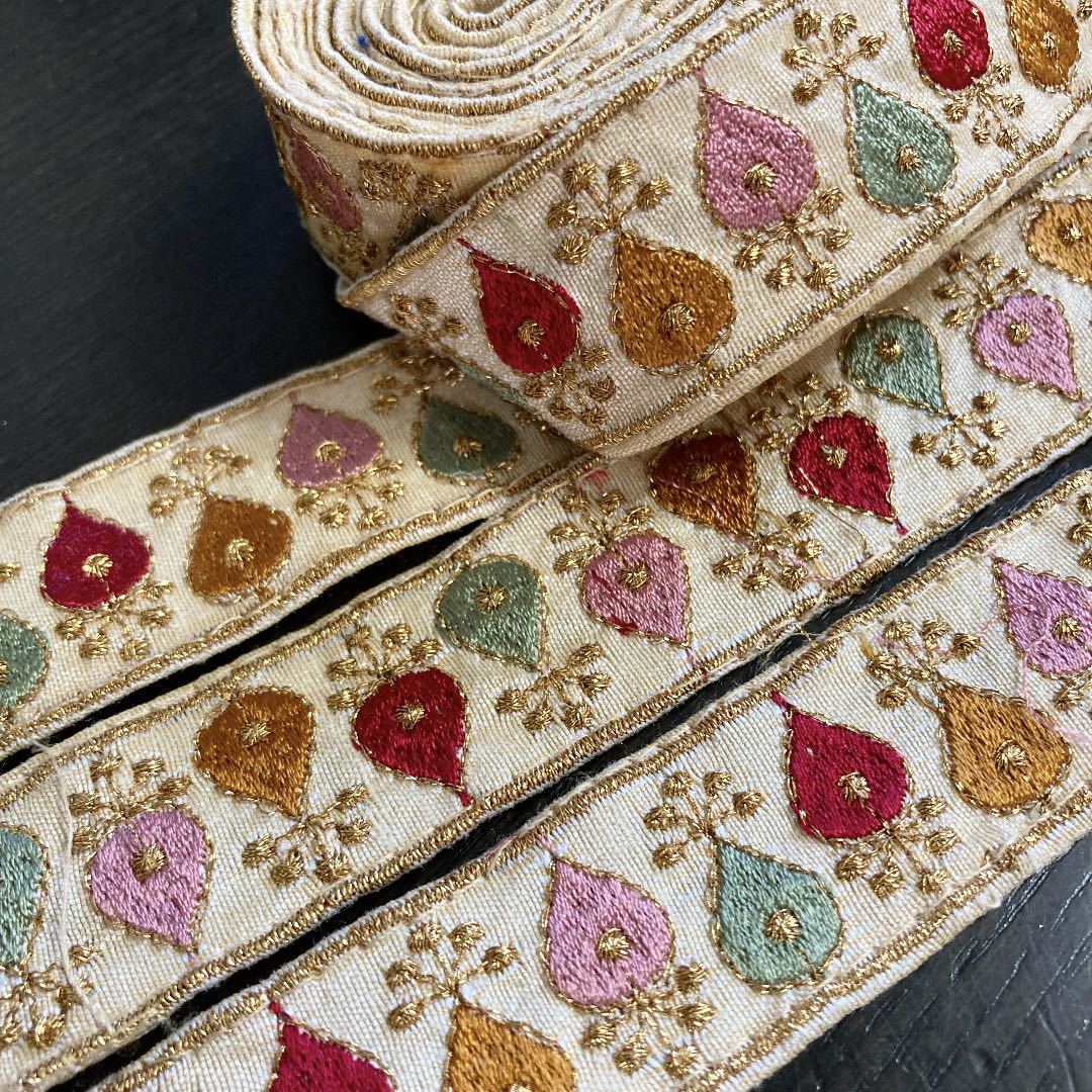 インド刺繍リボン ドロップ 涙 雨粒 チロリアンテープ 手芸 バッグ 持ち手 チロリアンテープ 鞄紐 シルク生地 ハンドメイド アジアン 手芸用リボン テープ 売買されたオークション情報 Yahooの商品情報をアーカイブ公開 オークファン Aucfan Com