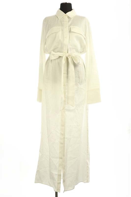 ザラ Zara シャツワンピース 長袖 ロング ベルト付き M 白 Ao Os レディース ワンピース 売買されたオークション情報 ヤフオク の商品情報をアーカイブ公開 オークファン Aucfan Com