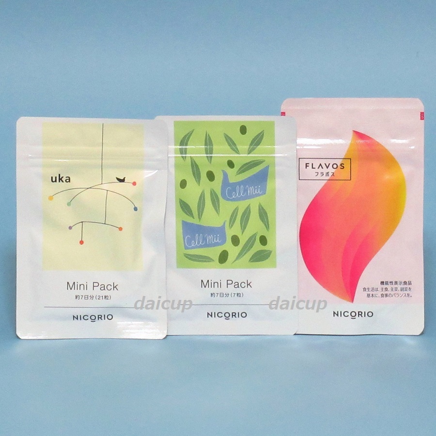 送料120円～　フラボス31粒　セルミー7粒　ウーカ21粒　uka　Cell Mii　ダイエット　ニコリオ_1