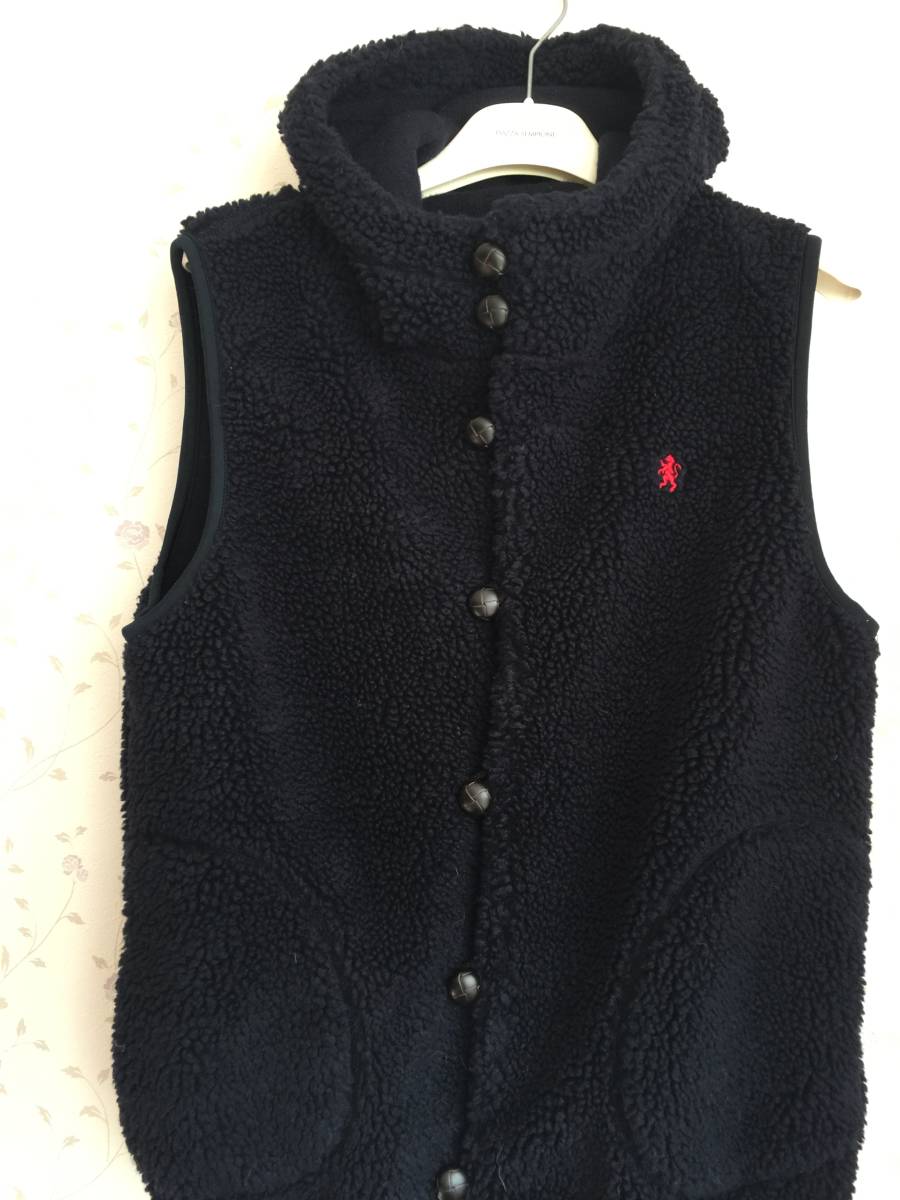 未使用 ジムフレックス Gymphlex レザーくるみボタン ボアフリース