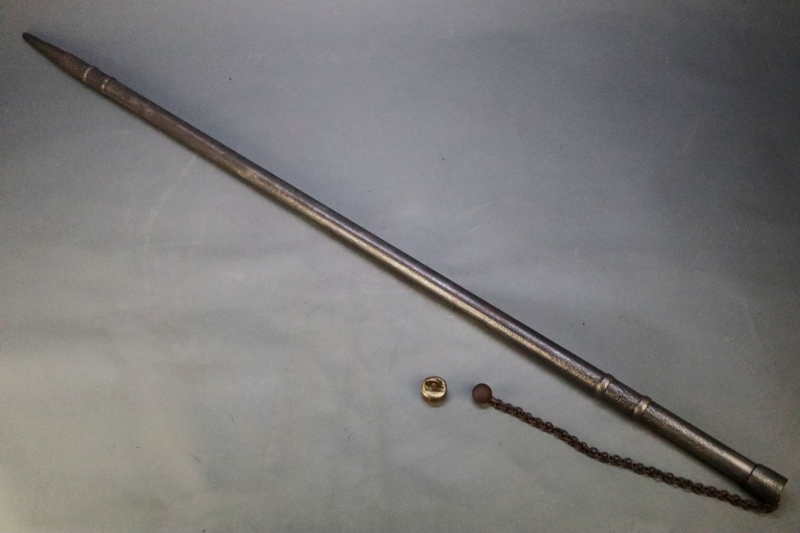 鉄製 契木術 鎖鉄球仕込棒/乳切木/武具武器/忍者古武道/鉄製古武器/振り杖 125cm(槍、薙刀)|売買されたオークション情報、yahooの ...