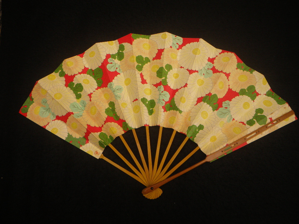 尺一 古扇 菊花 舞扇 能扇 能楽 狂言 文楽芸能 仕舞 扇子 日舞 一尺一寸 能楽師 京都烏丸三条 十松屋福井扇舗(扇子)|売買された ...