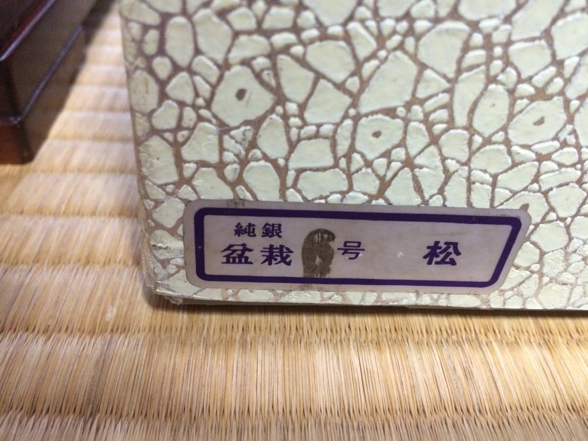 光則作 純銀 松 盆栽 6号 ※難あり（寄贈銘あり） 【公式通販】