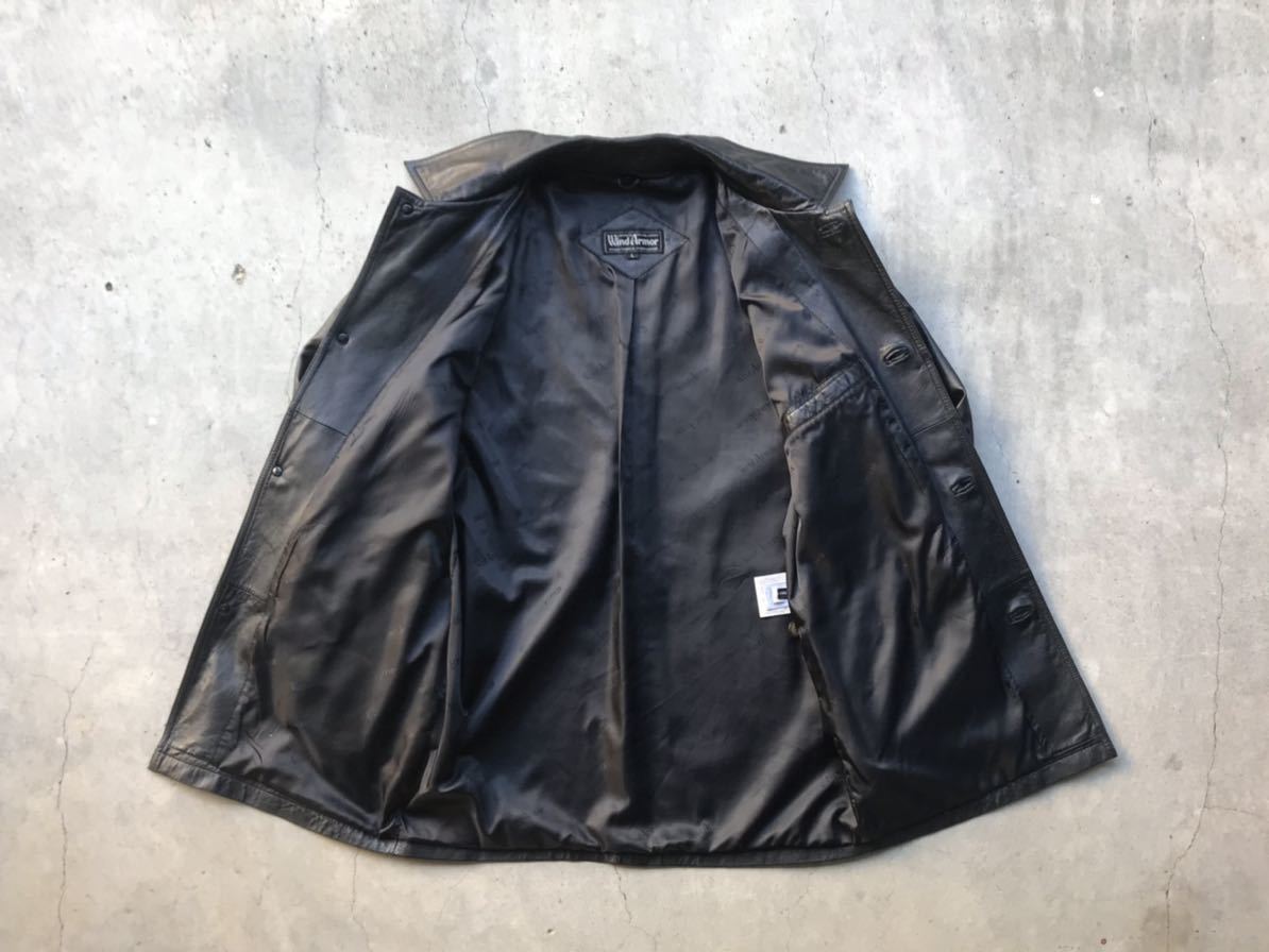 美品 ニチワ社 Wind Armor イタリア産羊革使用 ラムレザージャケット L