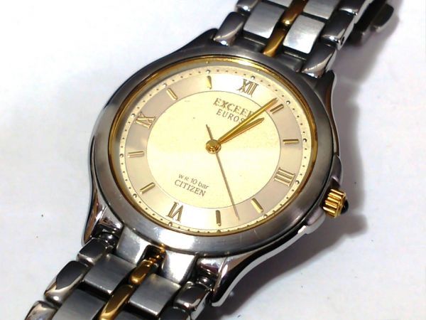 Sd2 CITIZEN/シチズン EXCEED/エクシード/ユーロス/0330-H06639  1996年製♂3針クオーツ/コンビ(エクシード)｜売買されたオークション情報、yahooの商品情報をアーカイブ公開 -  オークファン（aucfan.com）