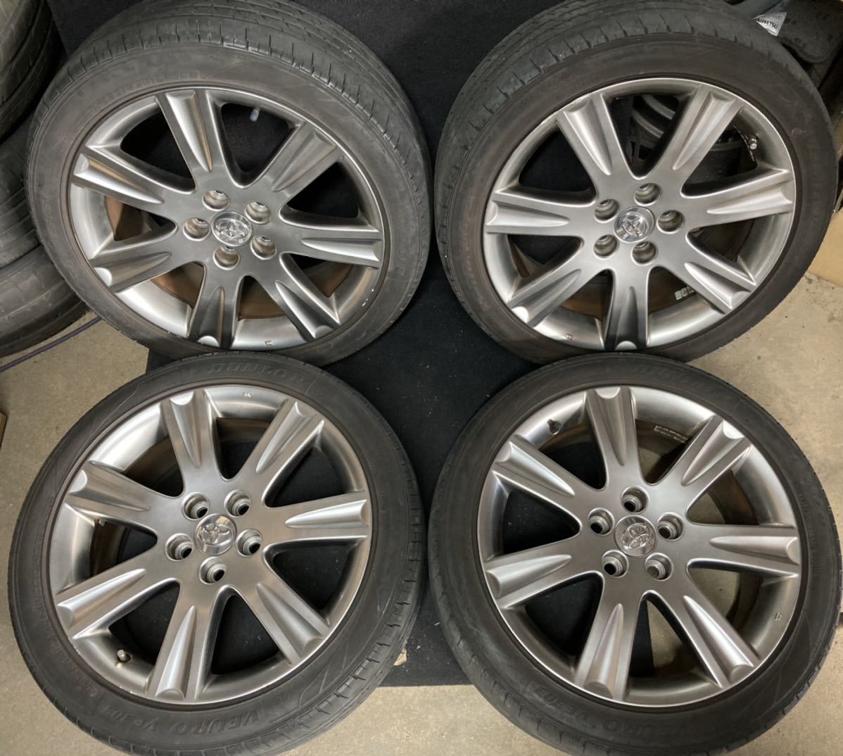 TOYOTA マークX ジオ 純正 R18×7.5J+39 5H PCD114.3 ハブ径約60 18インチアルミホイール zio ハイグロス ナット有り スタッドレス流用 トヨタ 5穴 トヨタ マークXジオ 純正ホイール 18インチ 4本 7.5J5HPCD114.3+39