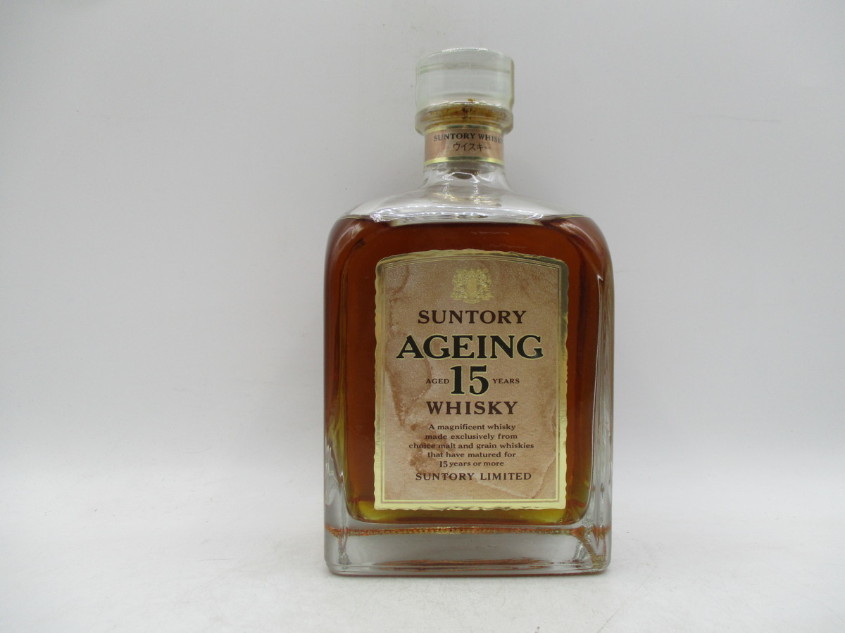 【同梱OK商品】SUNTORY WHISKY AGEING 15 サントリーウイスキー エイジング 未開封 古酒 750ml E86710 0 Suntory 飲料 - 15-year-old 有田焼