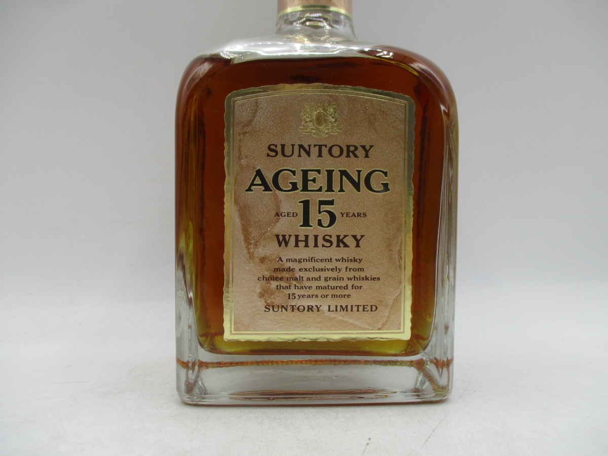 【同梱OK商品】SUNTORY WHISKY AGEING 15 サントリーウイスキー エイジング 未開封 古酒 750ml E86710 0 Suntory 飲料 - 15-year-old 有田焼