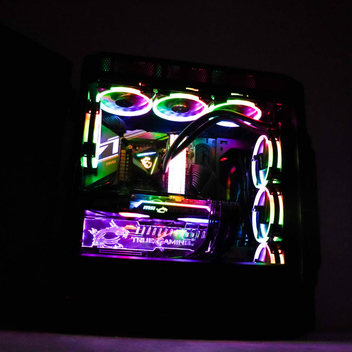 【MSI x Cougar6画面出力ハイエンドゲーミングPC】FX/株/i9-10900k/RTX2080ti/ストレージ6000GB/office2020/Wifi接続OK/領収書可