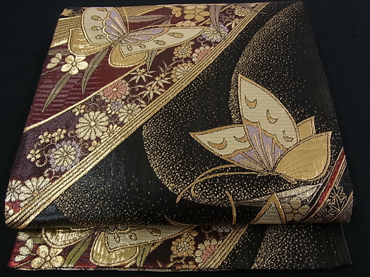 逸品 金糸 唐織 正絹 平和屋着物○六通柄袋帯 平和屋着物◎