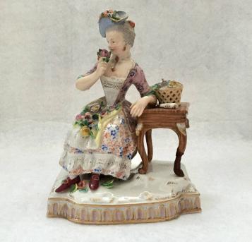 マイセン Meissen 五感の寓意 嗅覚 1級品 フィギュリン フィギュア