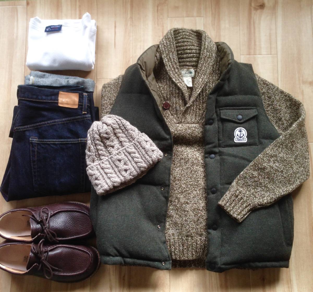 【品質保証，大人気】 状態良好 一点物 L.L.bean エルエルビーン ショールカラー ウール ミックスネップ セーター ニット S レザーボタン／ウールリッチ(男性用)｜売買されたオークション情報、yahooの商品情報をア 男性用