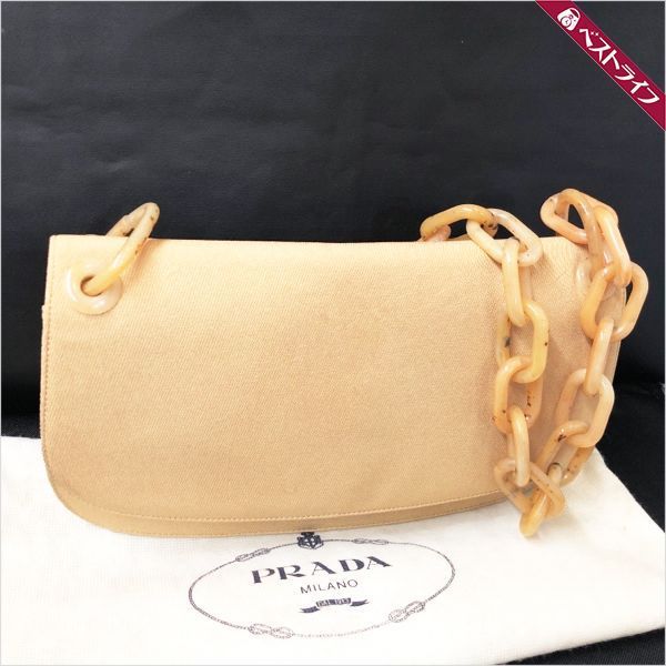 PRADA ベージュ プラダ ショルダーバッグ ベージュ系）のフリマ 
