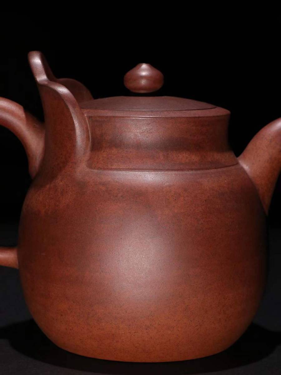 煎茶道具 中国宜興紫砂 大型朱泥急須 美術品・アンティーク