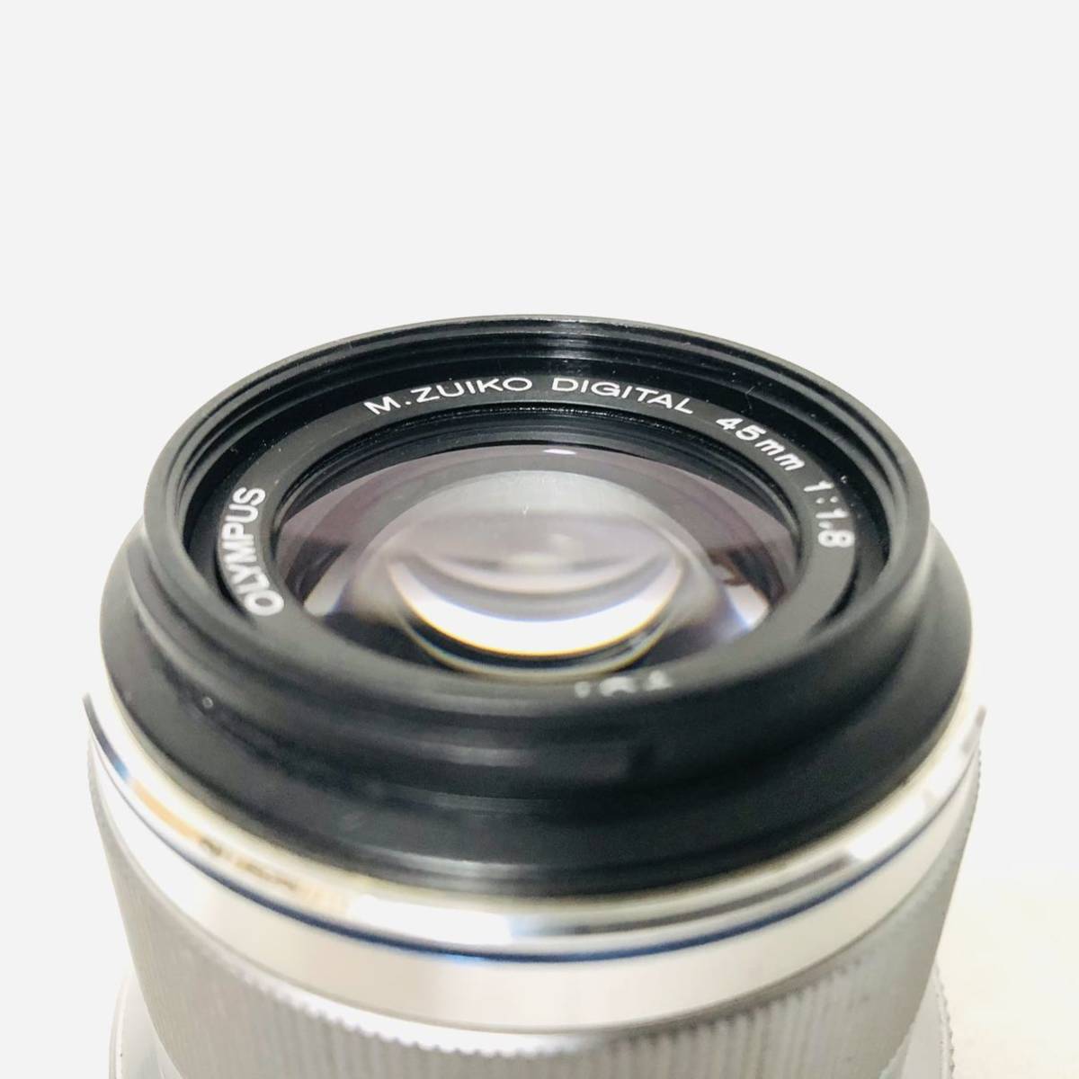 DIGITAL OLYMPUS 単焦点レンズ F1.8 45mm 17mm シルバー : OM SYSTEM