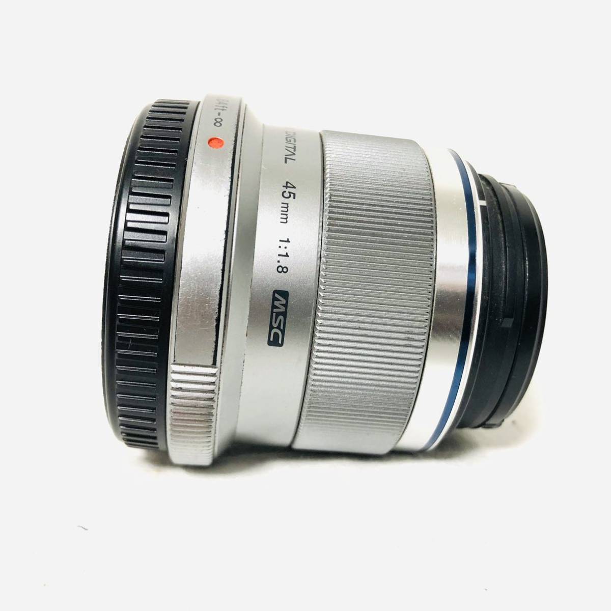 DIGITAL OLYMPUS 単焦点レンズ F1.8 45mm 17mm シルバー : OM SYSTEM