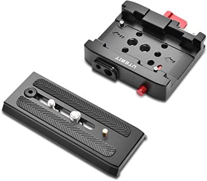 ブラック UTEBIT スライディング マンフロット適応 プレート P200 互換性 クイックシュー クイック リリース プレー_5