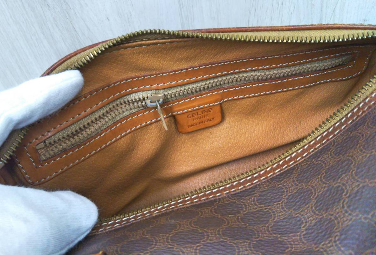 ジャンク 【現状品】セリーヌ CELINE マカダム ショルダーバッグ