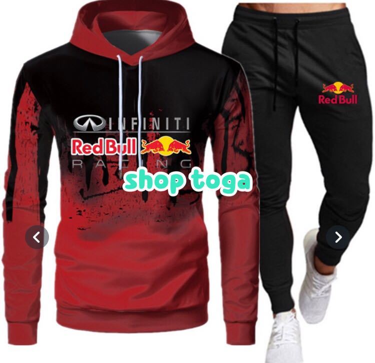 パーカー レッドブル 上下セットアップ セットアップ スエット ジャージ 長袖 Ｌ スウェット RedBull ロングパンツ 上下 フーディ 上下セット 予約販売メンズ シンプルラインパーカースウェット上下セット
