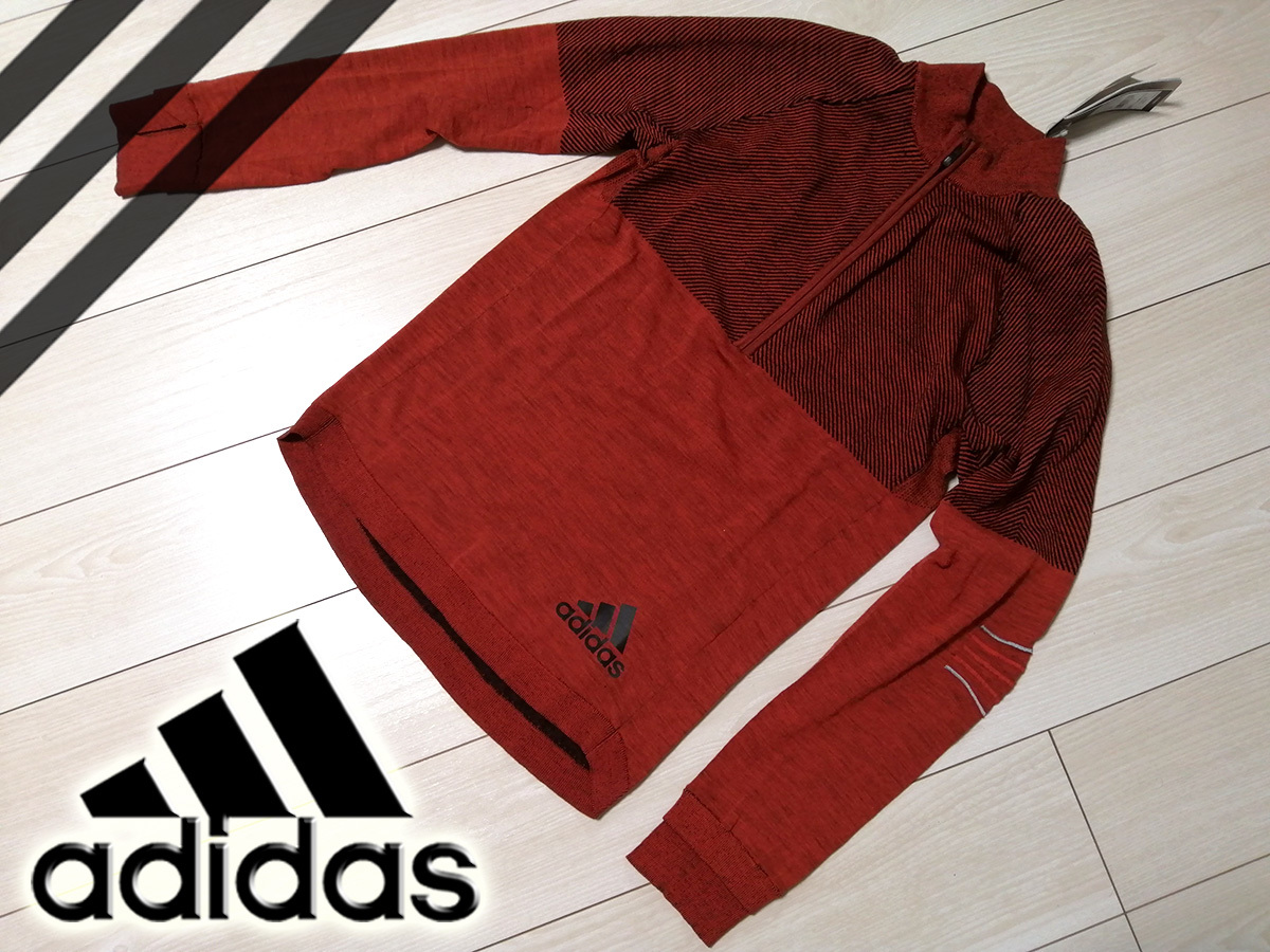 本物保証，豊富な アディダス adidas HEAT ウール混 プレミアムニット ハーフジップセーターシャツ 日本O 実質L 定価14 000円+税 エナジーランニング(ジャケット、上着)｜売買されたオークション情報、yahooの商品 その他