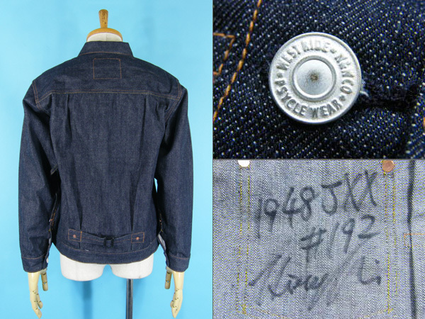 未使用 ウエストライド 1948JXX デニムジャケット Size 38 #67878 WEST 