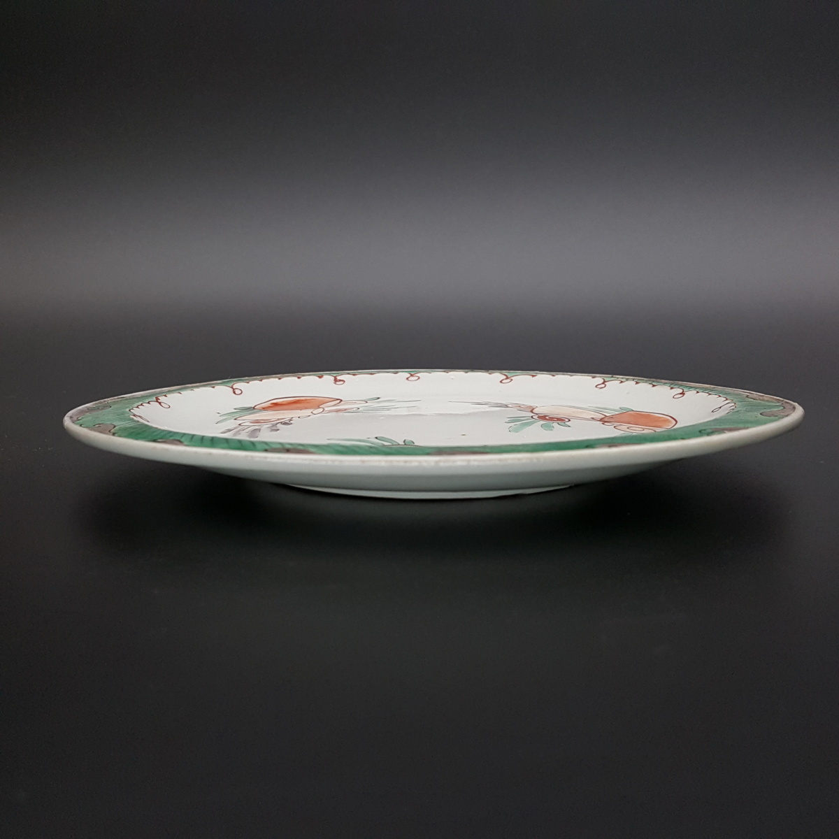 【宝蔵】中国美術 色絵花文皿 平皿 18cm 中国古玩 色絵磁器_4