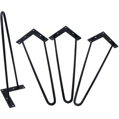  アイアンレッグ 16インチテーブル脚 40cm 鉄脚 4本セット ダイニング脚 DIY素材 ネジ付属 ローテーブル_1