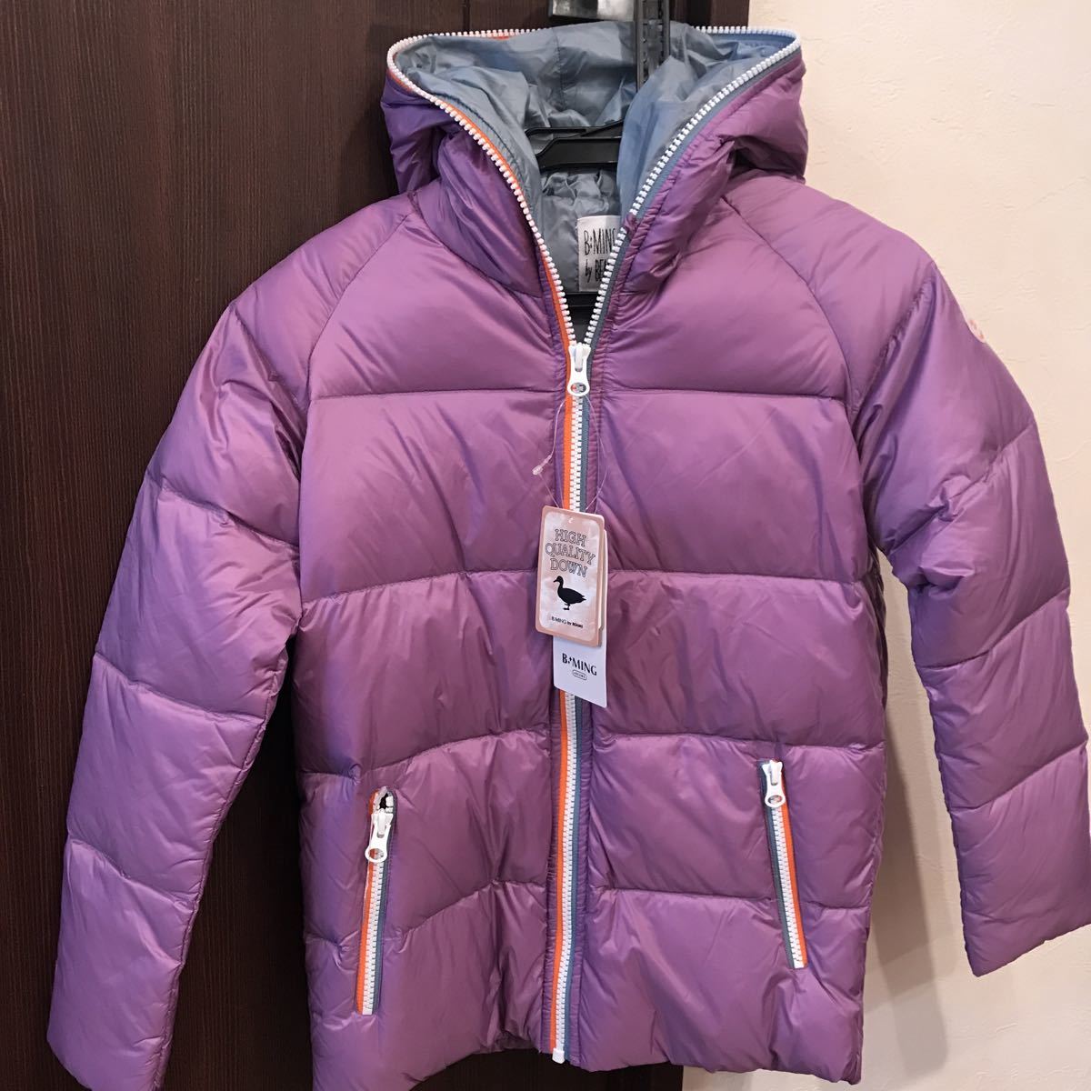 ☆新品☆BEAMS ダウン 140 定価9,900円 ビーミング 兼 フード アウター 