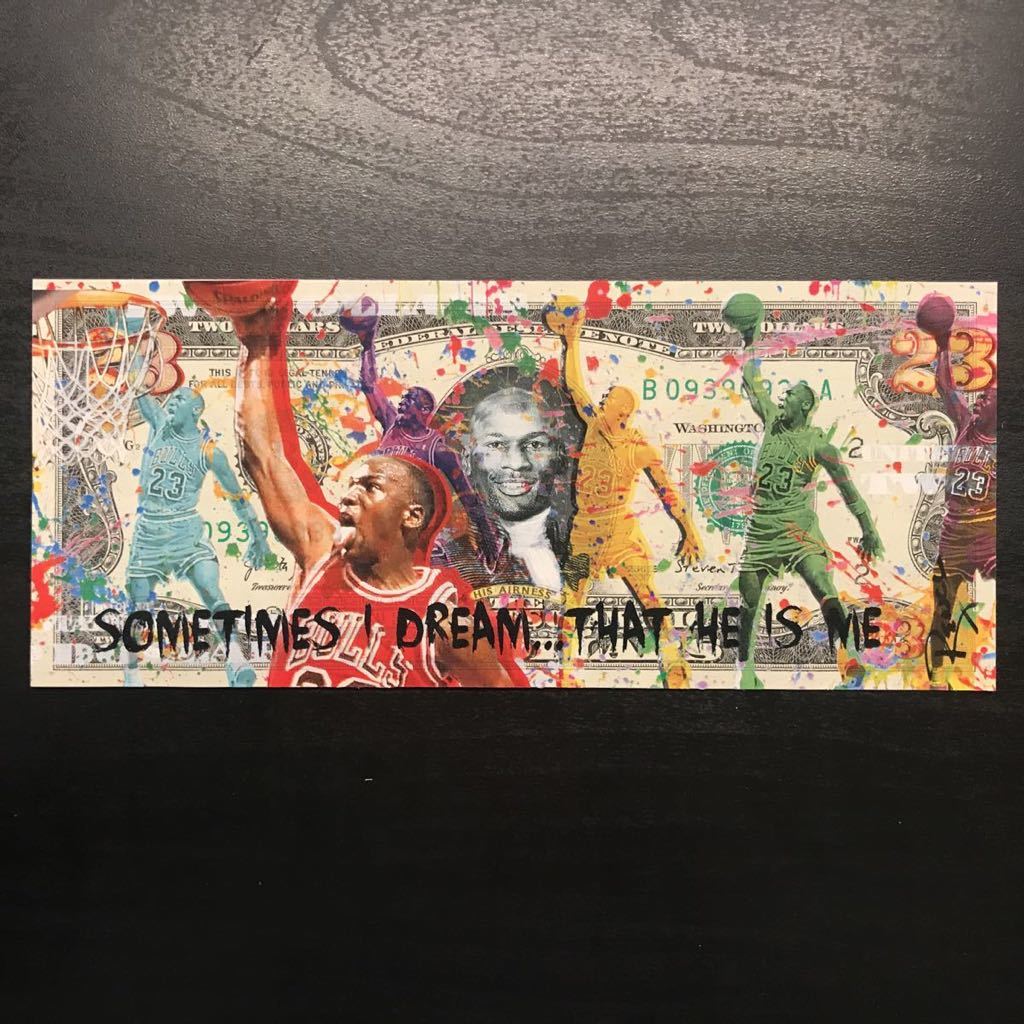 世界限定70枚】2$紙幣 マイケルジョーダン か黒 Rency 直筆サイン入り3種 