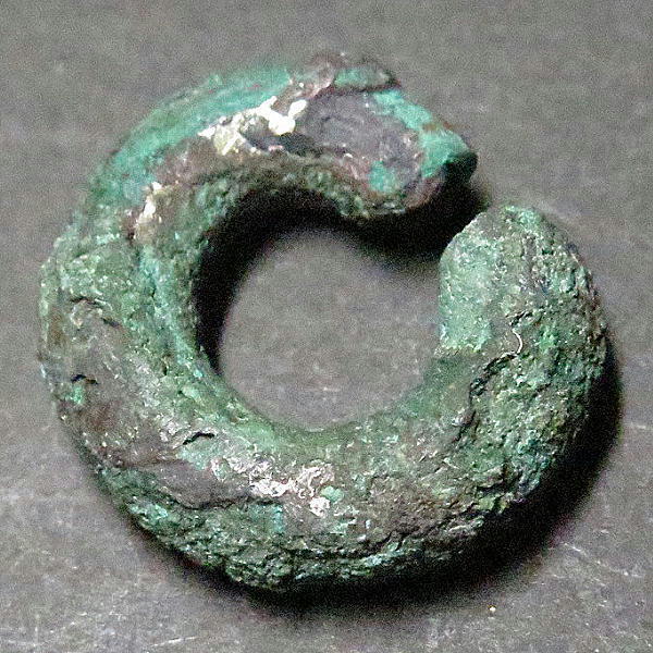 古墳時代 耳環 耳飾り 発掘 銀環 - ear ancient （Japanese 銀製耳環