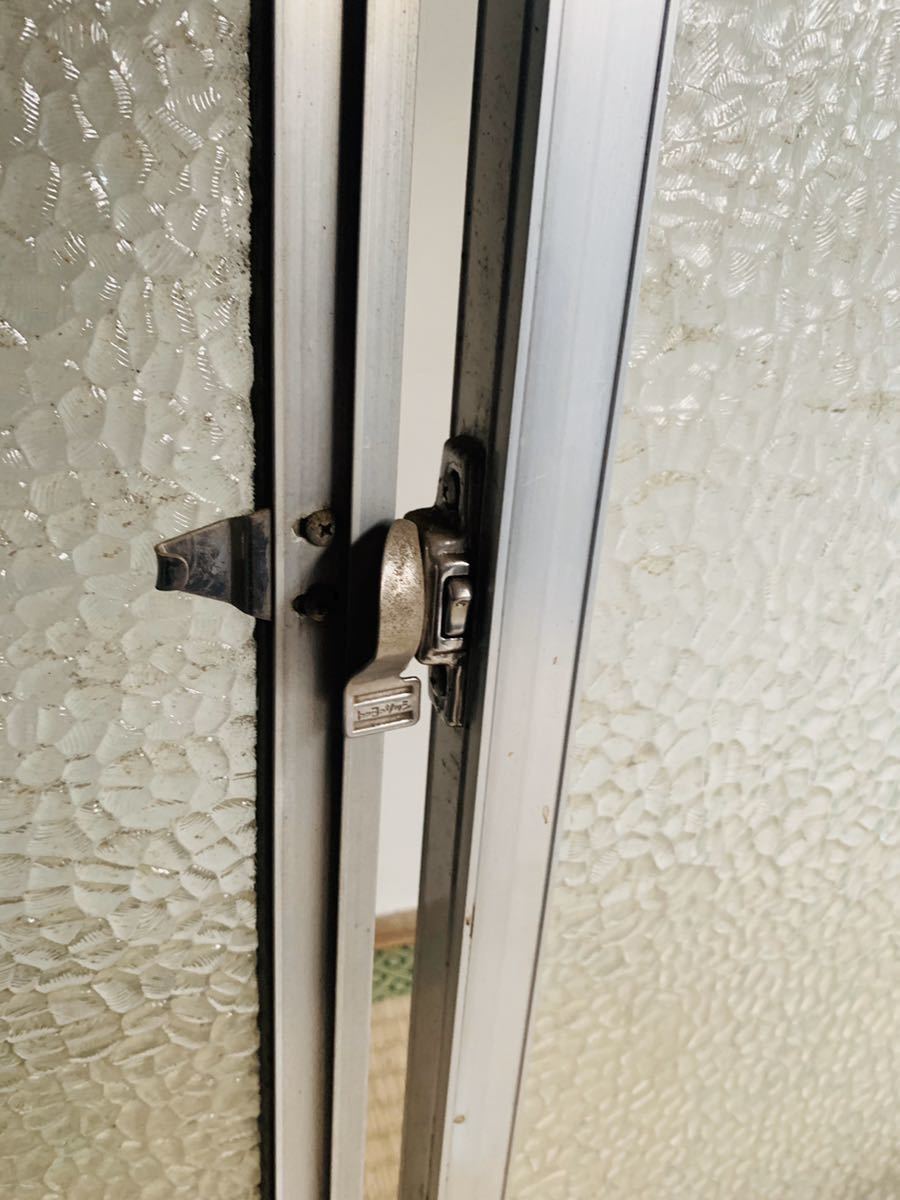 【今月限り 最終】窓サッシ 曇りガラス アンティーク 古屋 1枚横39.5cm×縦80.5cm 2枚 横約76cm × 縦80.5cm 2枚セット_4