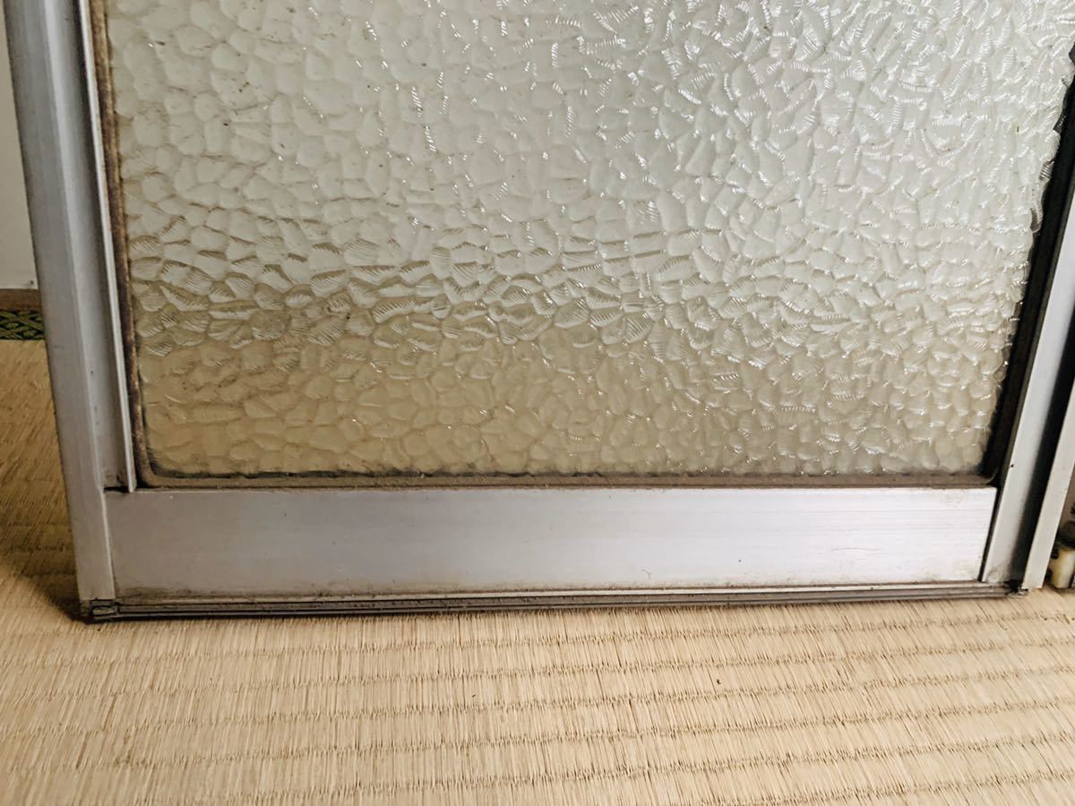 【今月限り 最終】窓サッシ 曇りガラス アンティーク 古屋 1枚横39.5cm×縦80.5cm 2枚 横約76cm × 縦80.5cm 2枚セット_6