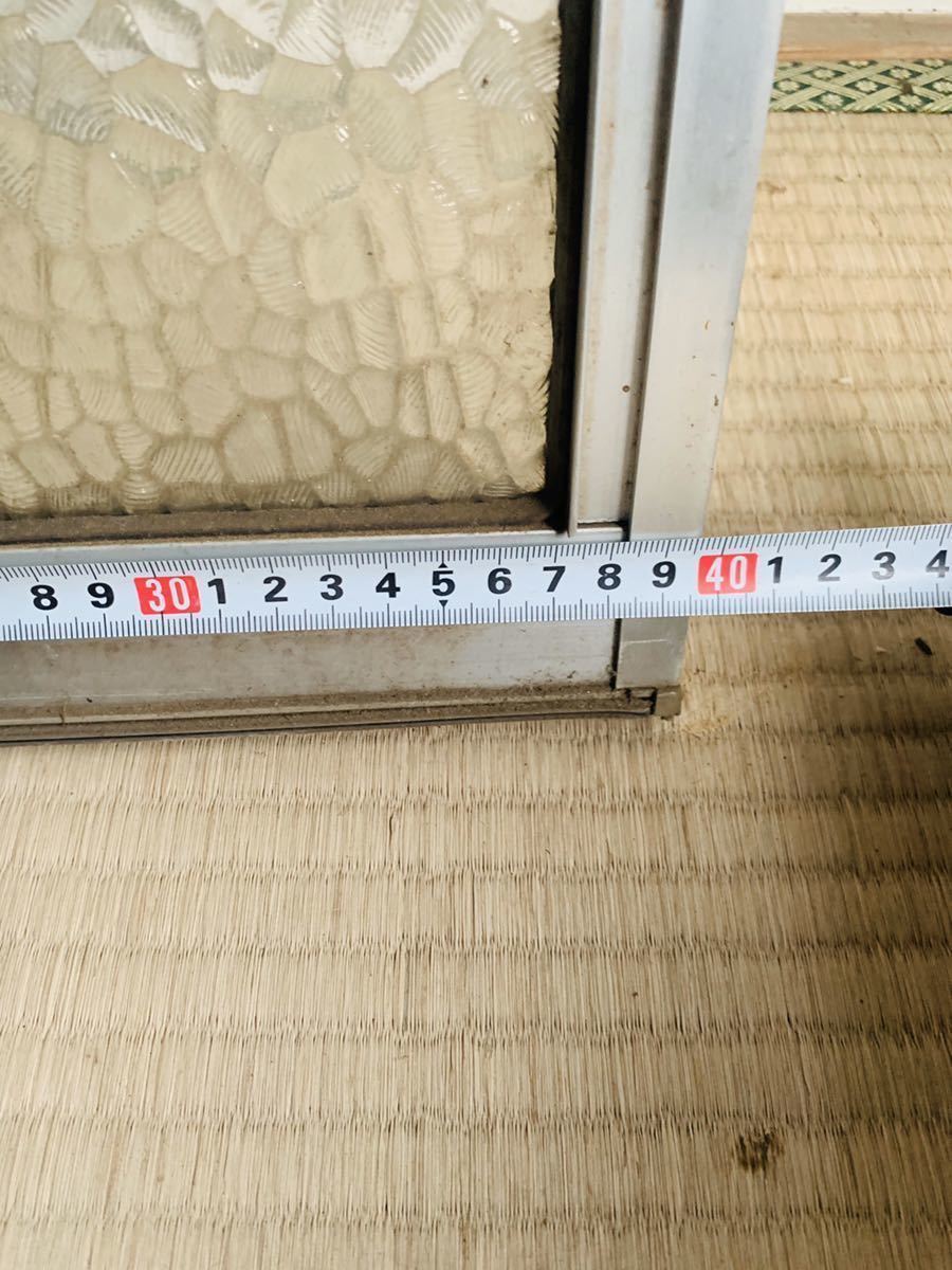 【今月限り 最終】窓サッシ 曇りガラス アンティーク 古屋 1枚横39.5cm×縦80.5cm 2枚 横約76cm × 縦80.5cm 2枚セット_7