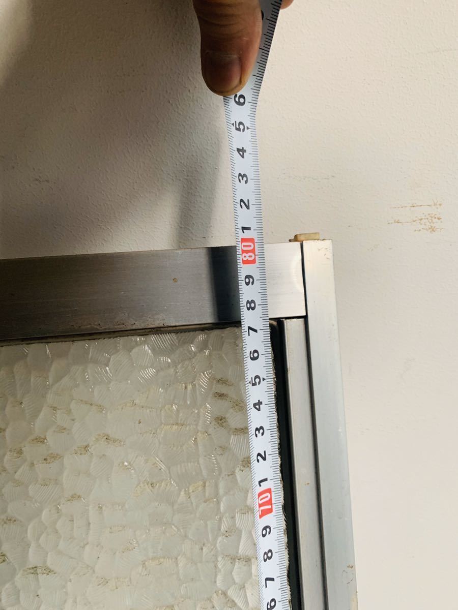 【今月限り 最終】窓サッシ 曇りガラス アンティーク 古屋 1枚横39.5cm×縦80.5cm 2枚 横約76cm × 縦80.5cm 2枚セット_9