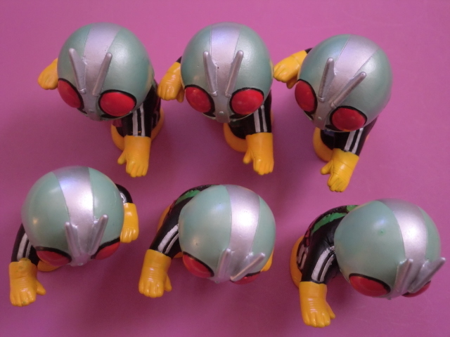 ショッカーライダー6種セット ソフビ指人形／仮面ライダーキッズ