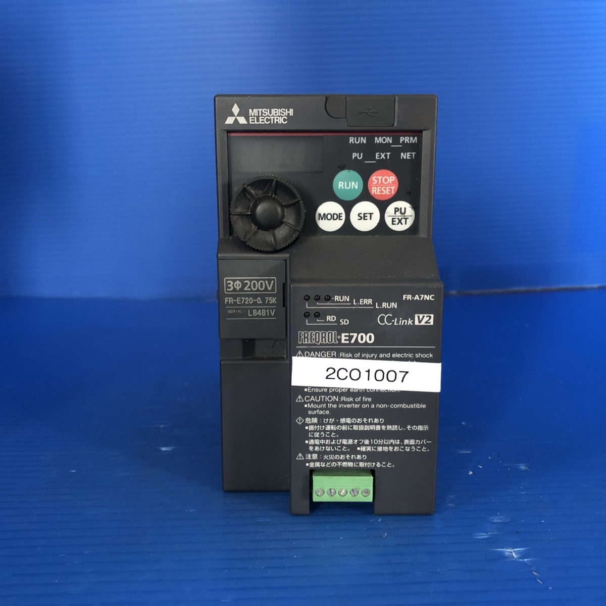 MITSUBISHI FR-E720-0.75K インバータ FREQROL-E700シリーズ 注意事項