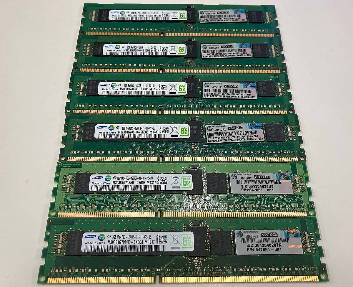 サーバー用 中古メモリ 6枚セット 計48GB SAMSUNG M393B1G70BH0-CK0Q8