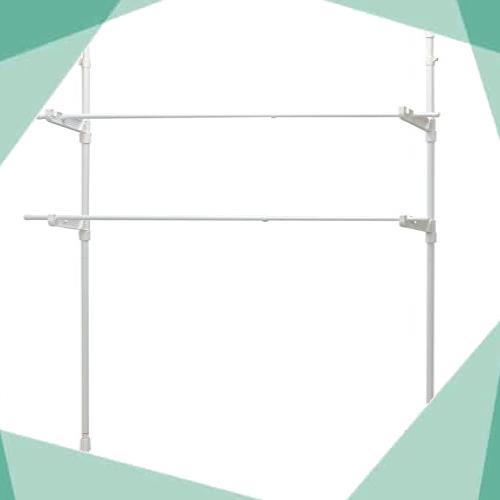 在庫限りi1-2- 2段 高さ110~190(cm) アイリスオーヤマ 洗濯物干し 室内物干し 窓枠物干し 約3人用 幅110~190㎝_1