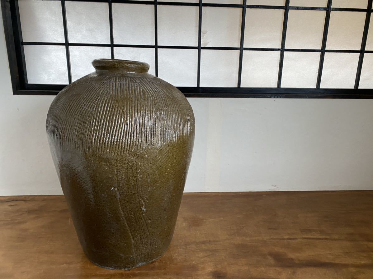 z610] 時代 中国古玩 紹興酒 古信楽焼 醤油壺 油壺 油瓶 骨董品 花器