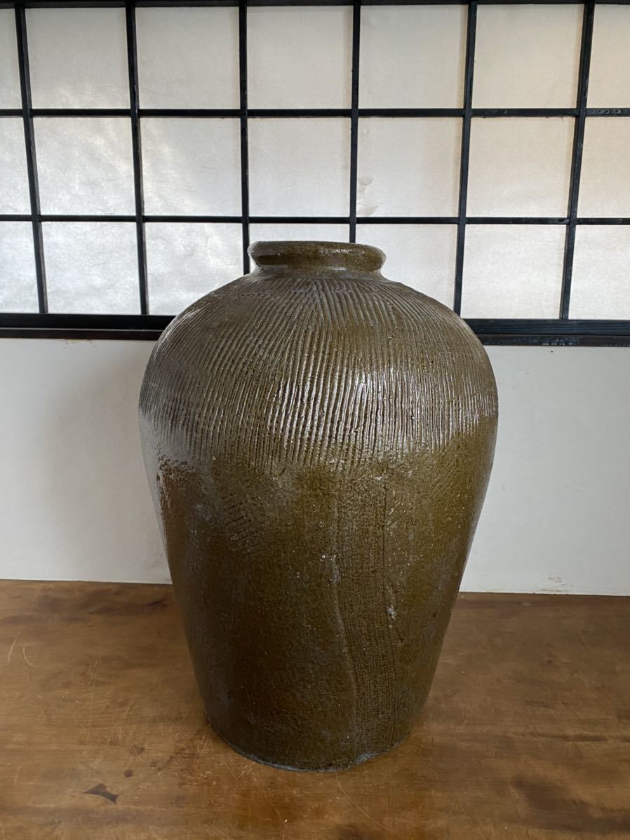 z610] 時代 中国古玩 紹興酒 古信楽焼 醤油壺 油壺 油瓶 骨董品 花器