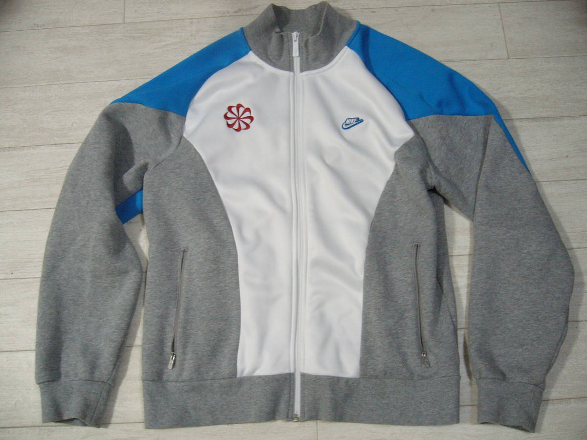 即決！ナイキ 90'S 風車！ ジャージ M 裏起毛 グレー×白×ブルー