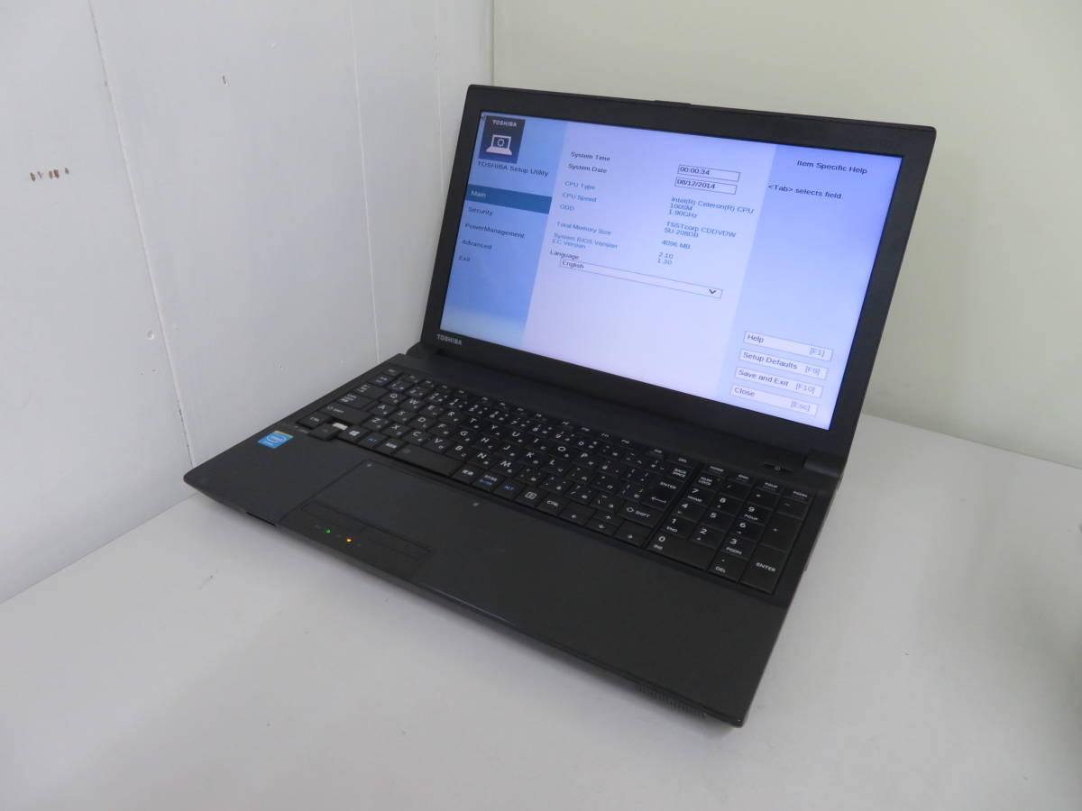 年末特価!! 美品!! 東芝 B453/J 新品SSD搭載 新世代Celeron 即日