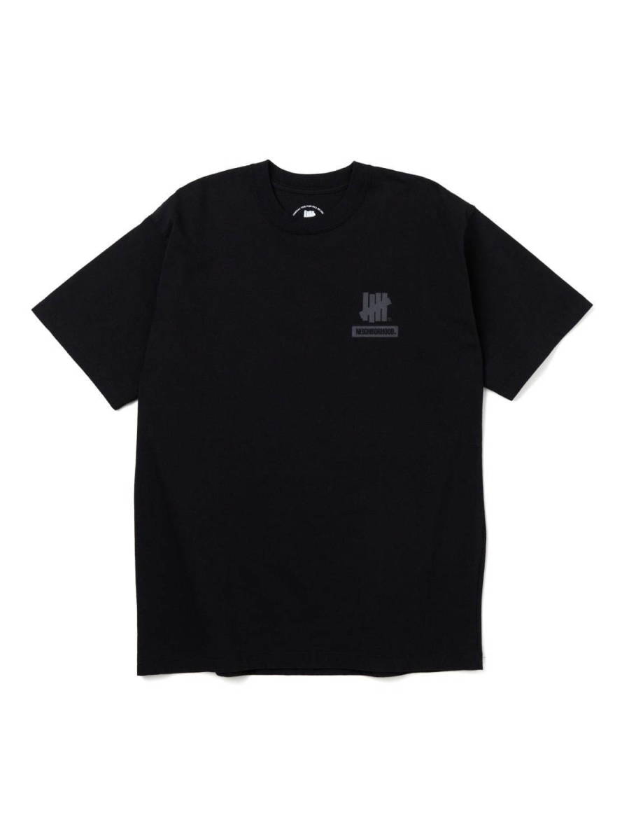 送料無料 新品 国内正規 L UNDEFEATED NEIGHBORHOOD Tシャツ ブラック 黒 アンディフィーテッド ネイバーフッド UND NBHD NHUF-2/C-TEE.SS