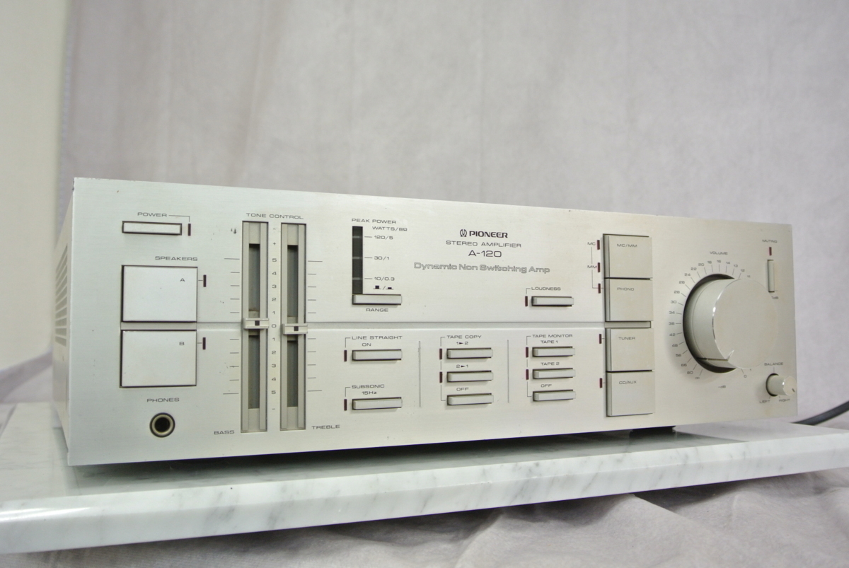 中古 Pioneer A-120 ステレオ プリメイン アンプ 動作品T1848151