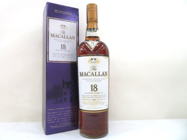 古酒 The MACALLAN マッカラン 18年 1989 シェリーオークカスク ハイランド シングル モルト スコッチ 700ml 43% 箱 未開栓 A49228N-S