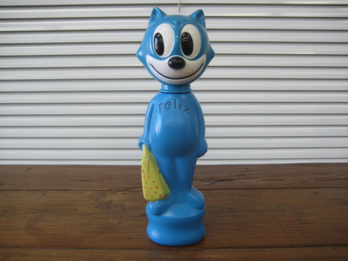 【VINTAGE 60's FELIX THE CAT BLUE】SOAKY BOTTLE◆フィリックス青 ソーキーボトル◆【中古】◆