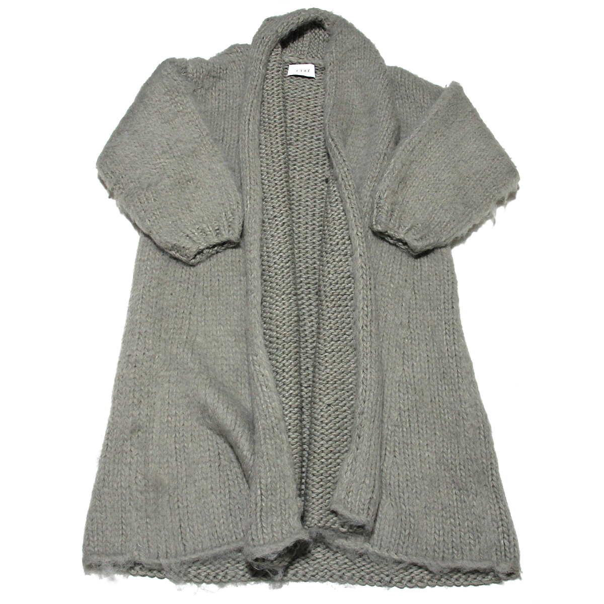 ETRE TOKYO ローゲージニットロングカーデイガン ETRE TOKYO(エトレトウキョウ)の「ローゲージケーブルフード