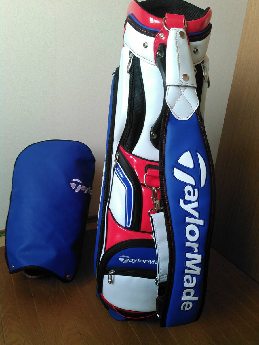 TaylorMade テーラーメイド キャディバッグ ホワイト/ブルー/レッド TaylorMade テーラーメイドキャディバッグ 白青赤 アスリート ツアー