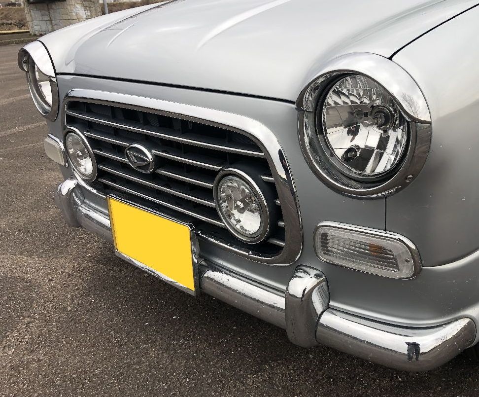ダイハツ ミラジーノ L700 DCN ヘッドライト バイザー トリム リング