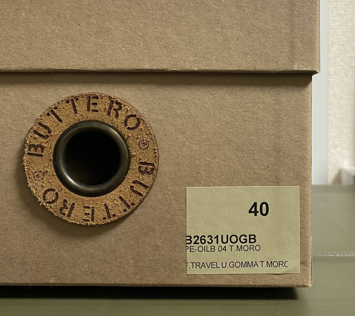 ② 40 B2631 TRAVEL 新品 BUTTERO ブッテロ イントレ レザーサンダル 